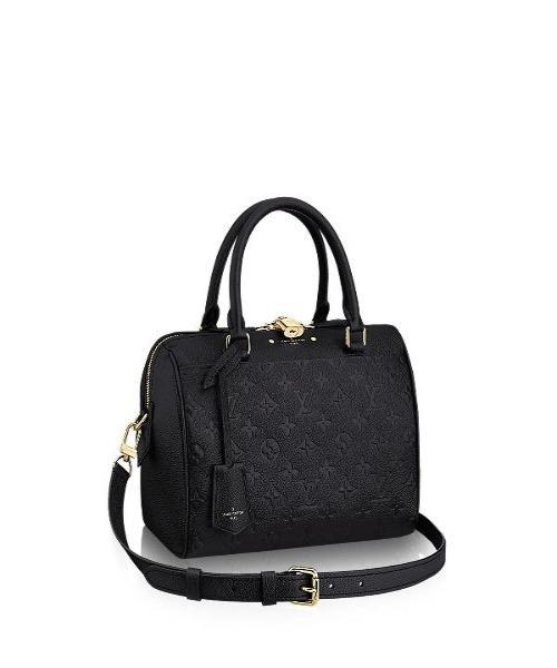 LV Speedy Bandouliere 30 Monogram Empreinte Leather Noir