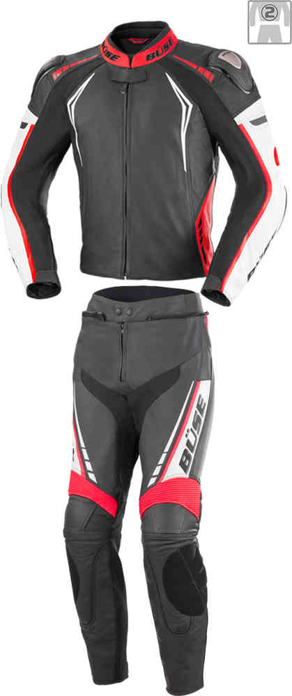 Men Büse Silverstone Pro Two Piece Motorcycle Leather Suit