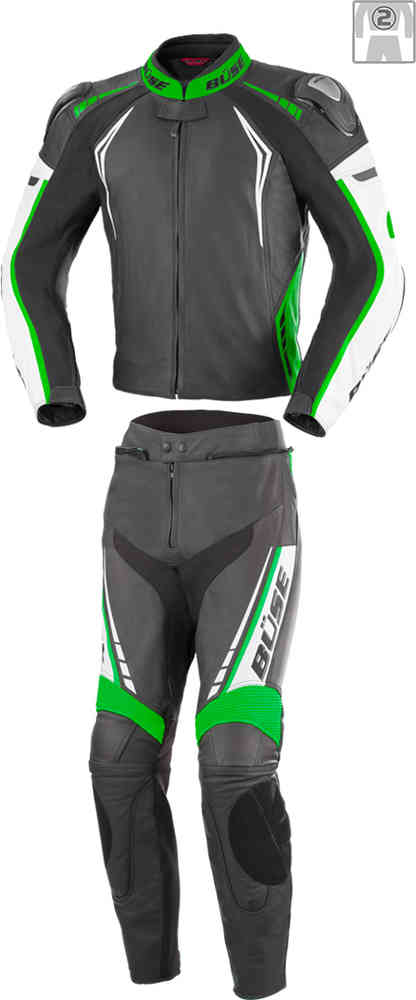 Men Büse Silverstone Pro Two Piece Motorcycle Leather Suit