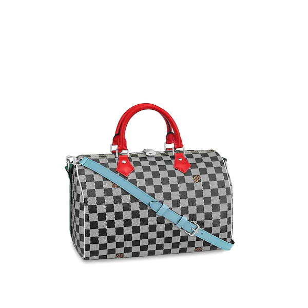 LV Speedy Bandouliere Damier 30 Black/White