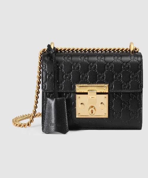 Gucci Padlock Small Signature Shoulder Bag Black