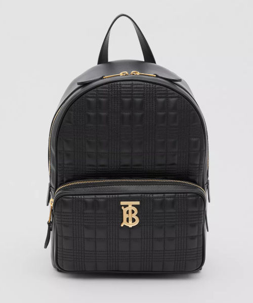 Burberry Quilted Check Lambskin Backpack Black