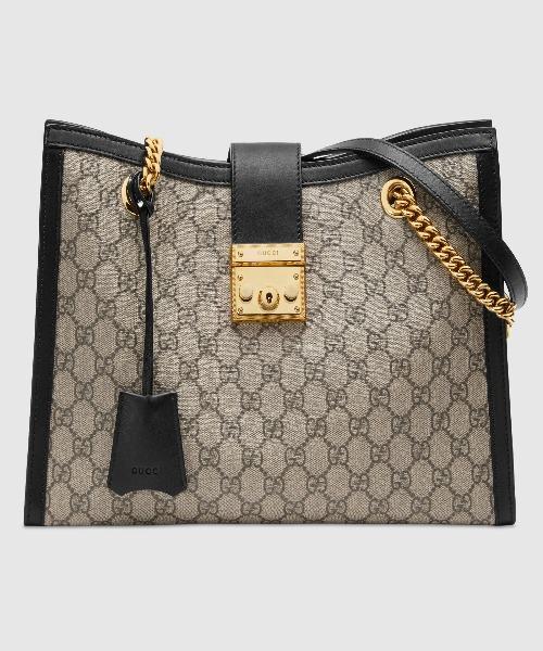 Gucci Padlock Medium GG Shoulder Beige/Ebony Black