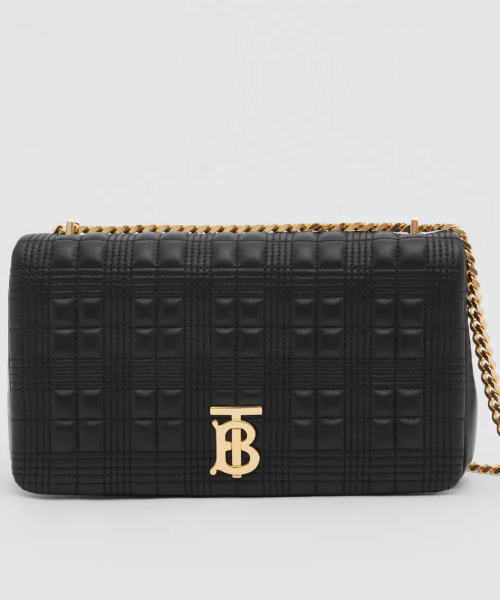 Burberry Medium Quilted Lambskin Lola Bag Black