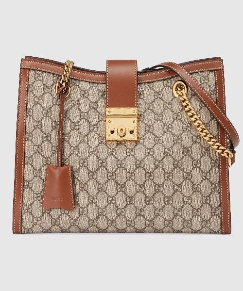 Gucci Padlock Medium GG Shoulder Beige/Ebony Brown