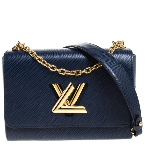 LV Twist MM Epi Leather Indigo Gold-Colored Lock