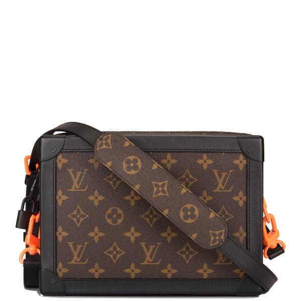 LV Soft Trunk Monogram Coated Canvas Black Trim