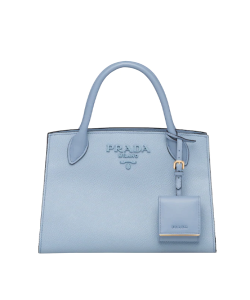 Prada Monochrome Saffiano Leather Bag Light Blue