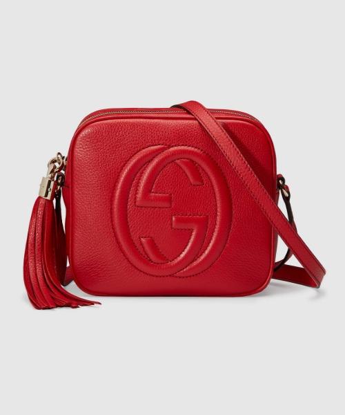 Gucci Soho Small Leather Disco Bag Red