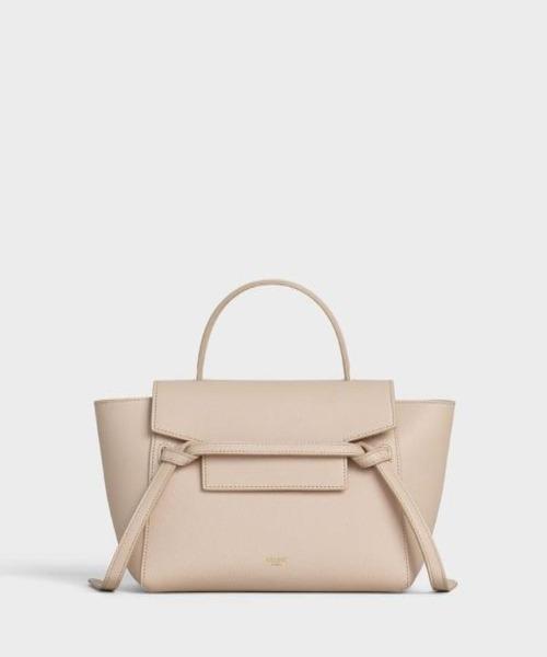 Celine Nano Belt Bag In Grained Calfskin Pale Pink