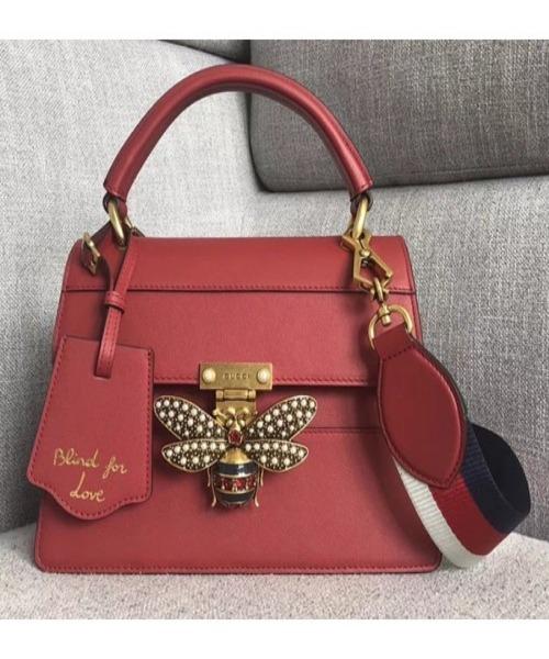 Gucci Queen Margaret Leather Bag Red