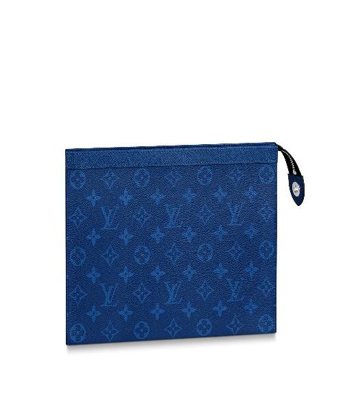 LV Pochette Voyage MM Monogram Blue