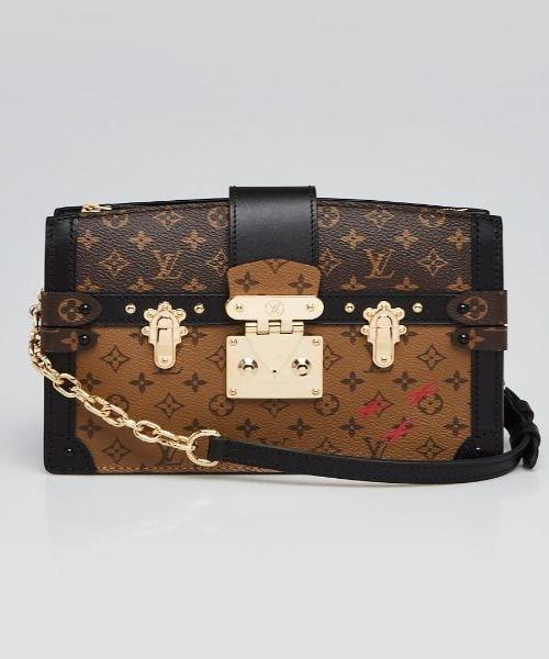 LV Trunk Clutch Monogram Reverse Canvas