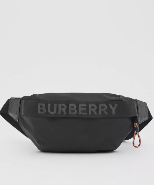 Burberry Logo Detail ECONYL Sonny Bum Bag Black