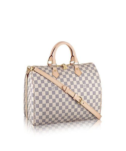 LV Speedy Bandouliere 35 Damier Azur Canvas