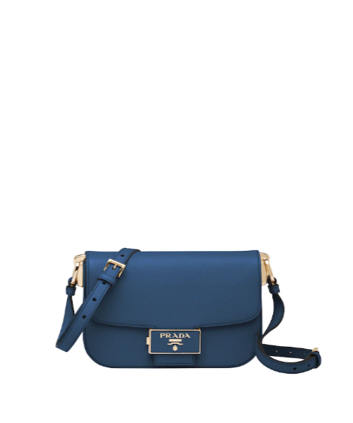 Prada Emblème Saffiano Leather Bag Blue