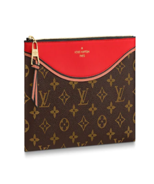 LV Pochette Tuileries Monogram Canvas Kabuki Red