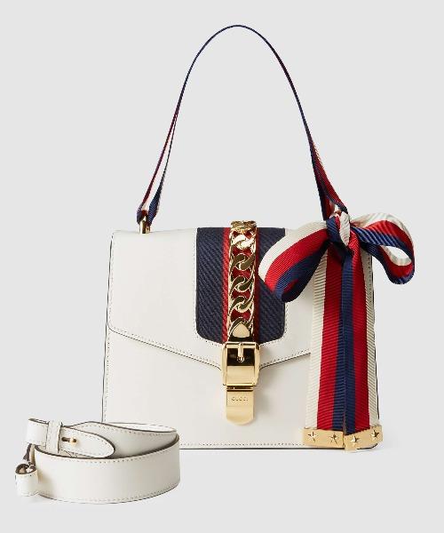 Gucci Sylvie Small Shoulder Bag Off-White