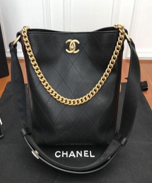 Chanel Hobo Handbag Black