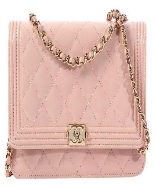 Chanel Le Boy Wallet On Chain – WOC Light Pink Caviar Gold-Toned