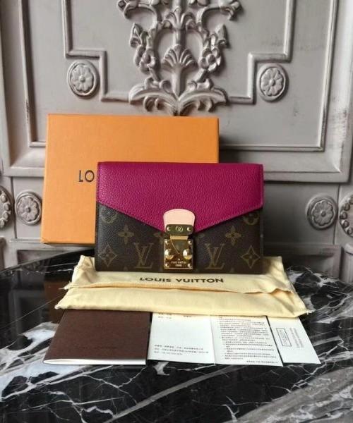 LV Pallas Wallet Monogram Canvas Grape