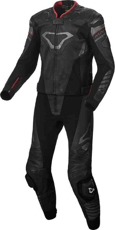 Men Macna Tracktix Two Piece Perforated Motorcycle Leather Suit