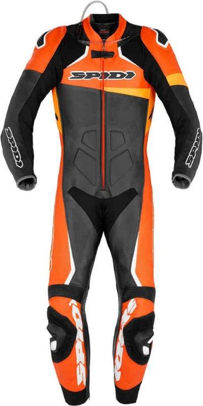 Men Spidi Race Warrior Pro One Piece Motorcycle Leather Suit Perforated