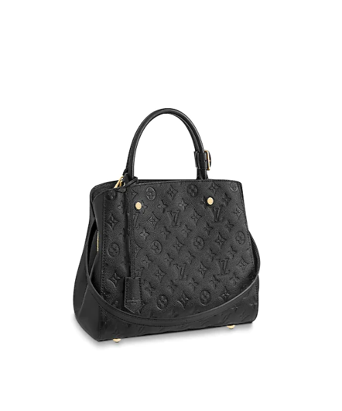 LV Montaigne MM Monogram Empreinte Leather Noir