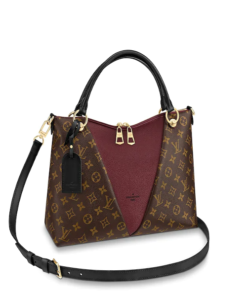 LV V Tote MM Monogram Bordeaux