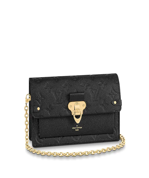 LV Vavin Chain Wallet Monogram Empreinte Noir