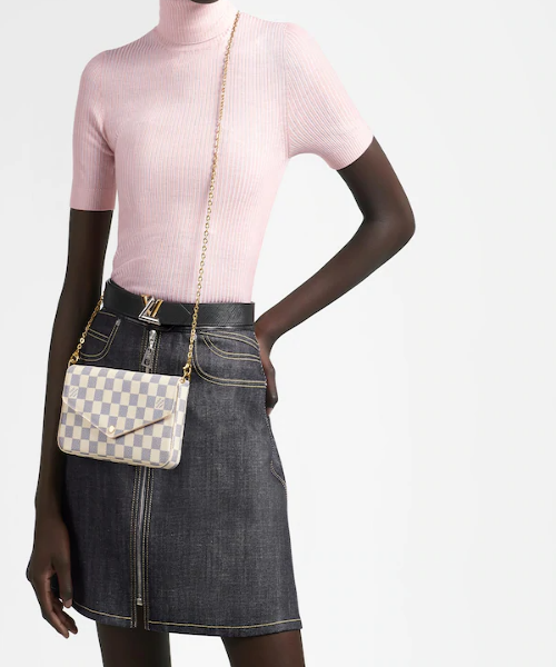 LV Pochette Felicie Damier Azur Canvas