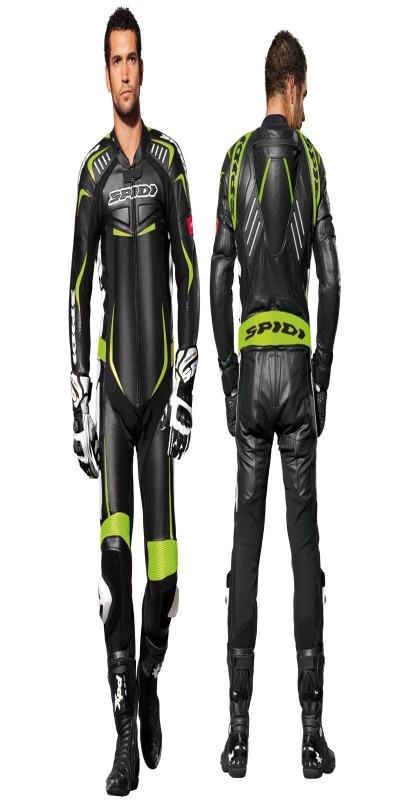 Men Spidi Track Wind Pro One Piece Motorcycle Leather Suit