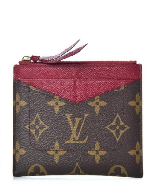 LV Zipped Card Holder Monogram Fuchsia Pink