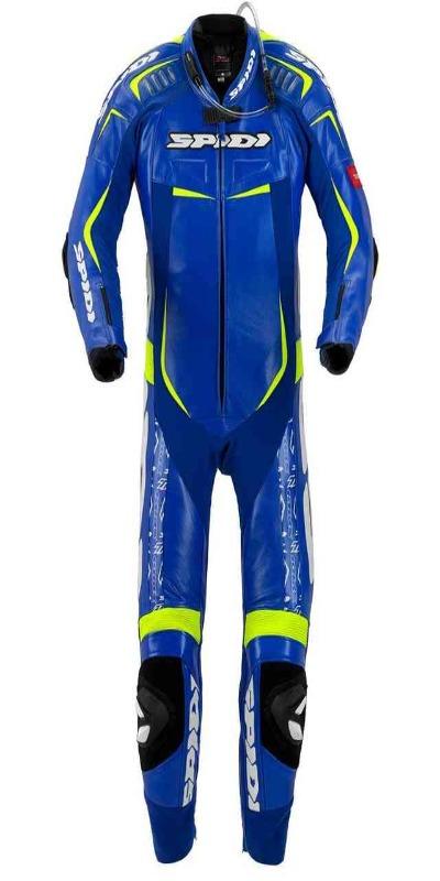 Men Spidi Track Wind Replica Evo One Piece Motorcycle Leather Suit