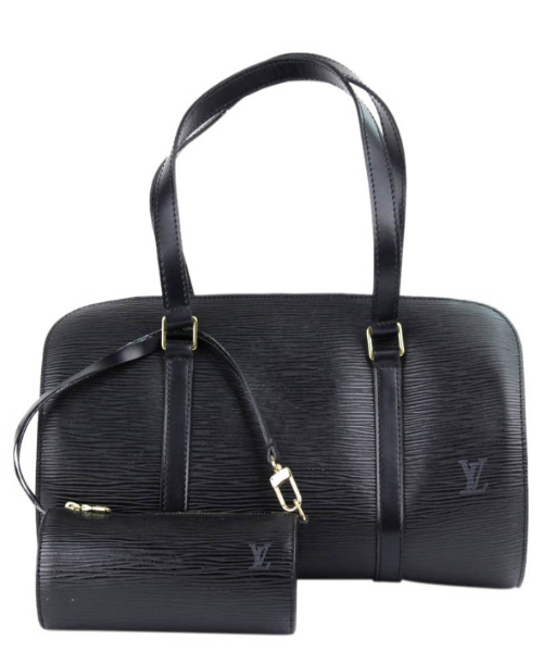 LV Soufflot Bag Black Epi Leather Noir