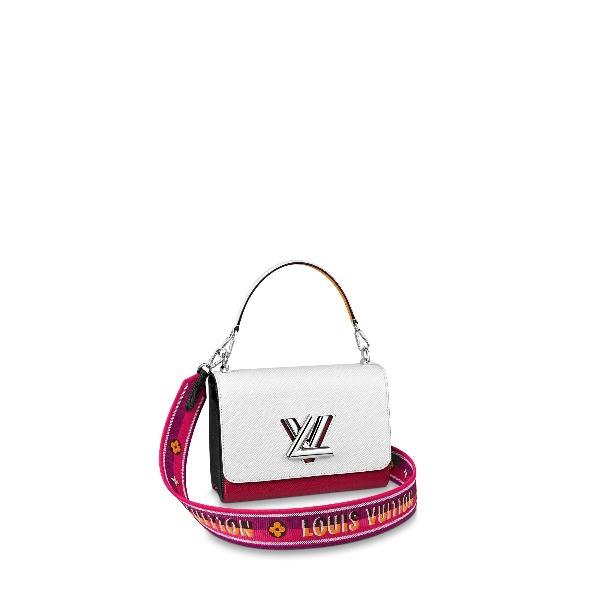 LV Twist MM Epi Blanc/Scarlet