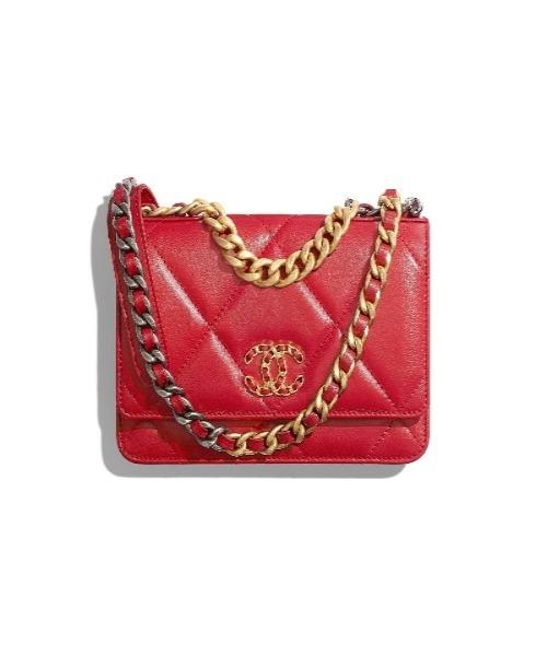 Chanel Wallet On Chain – WOC Lambskin Gold-Toned Metal Burgundy