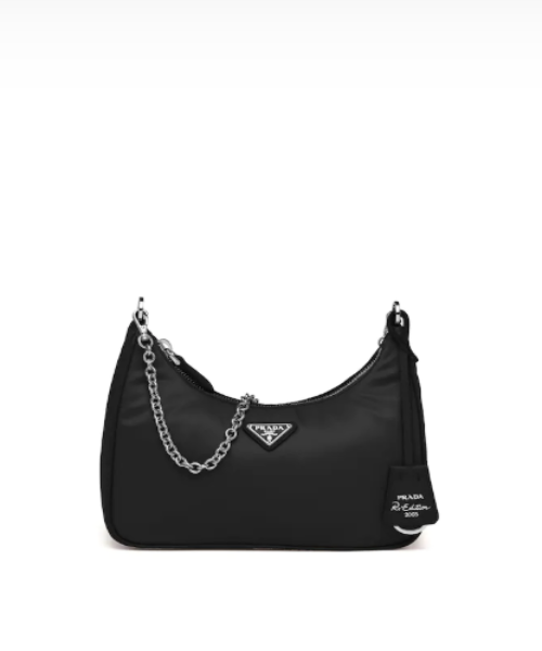 Prada Re-edition 2005 Nylon Shoulder Bag Black