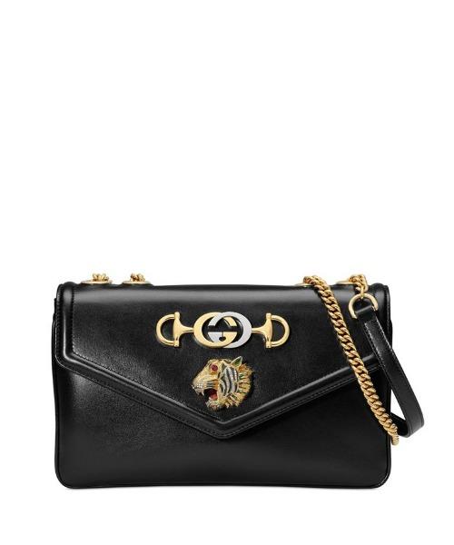 Gucci Rajah Medium Shoulder Bag Black