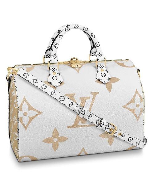 LV Speedy Bandouliere 30 Monogram Geant White