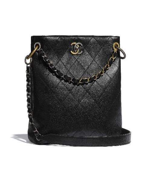 Chanel Hobo Handbag Black