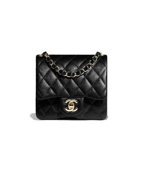 Chanel Mini Flap Bag Black Lambskin Gold Hardware