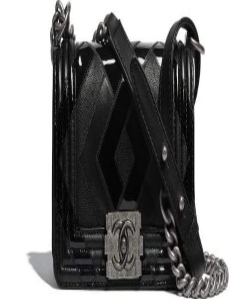 Chanel Boy Medium Handbag Lambskin Black