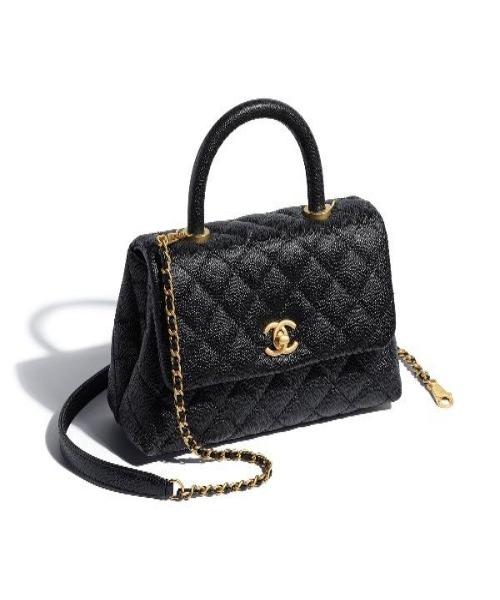 Chanel Small Flap Bag With Top Handle Black