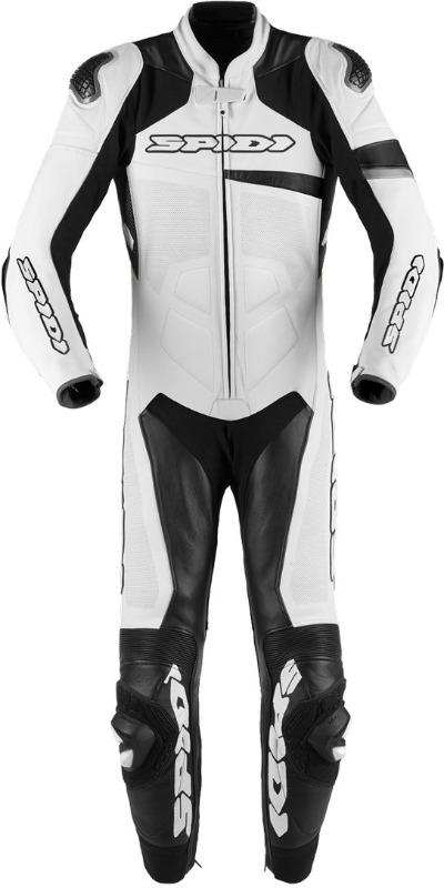 Men Spidi Race Warrior Pro One Piece Motorcycle Leather Suit Perforated