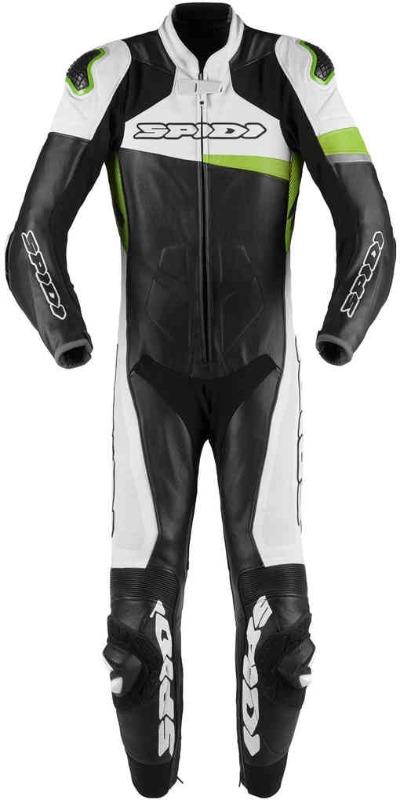 Men Spidi Race Warrior Pro One Piece Motorcycle Leather Suit Perforated